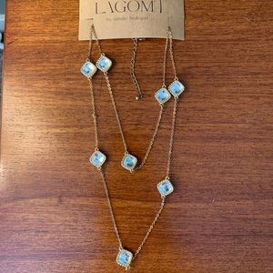 White and Gold Necklace - Long